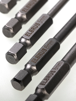 Набор сверл ELBRUS TOOLS, по стеклу и керамике, в пластиковом боксе, 5шт