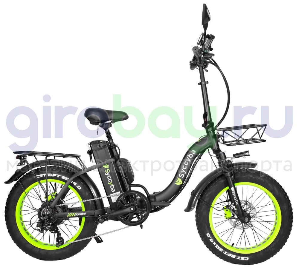Электровелосипед Syccyba F11 Pro 2025 года (48V/15Ah) - Салатовый обод фото №9