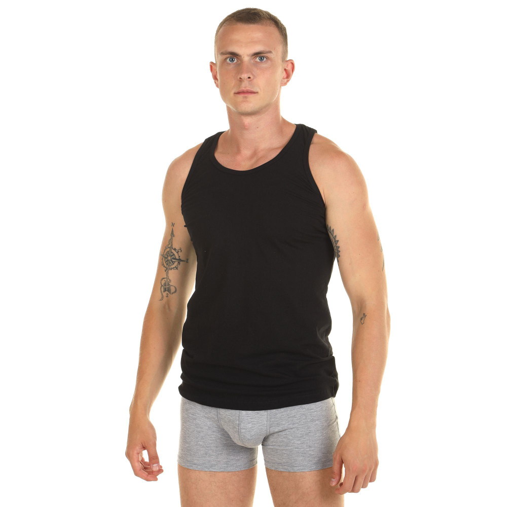 Мужская классическая майка (Размер: S) (Цвет: серый)