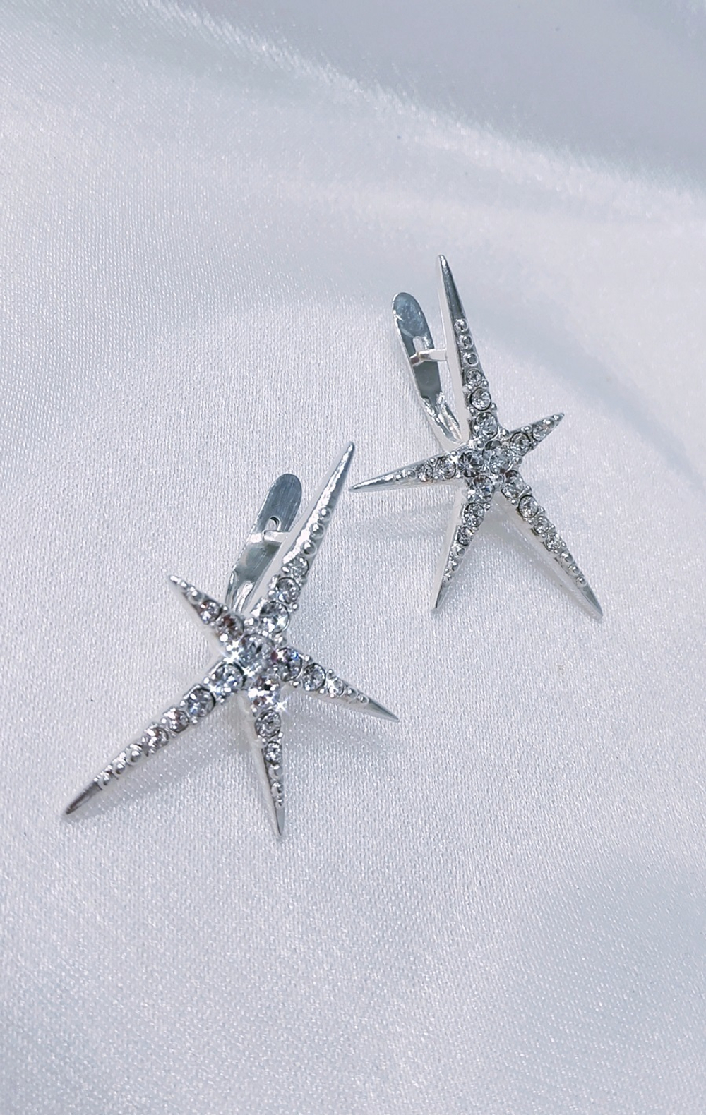"Звезда Jenavi" серьги в серебряном покрытии из коллекции "Звезда Jenavi" от Jenavi с английским замком