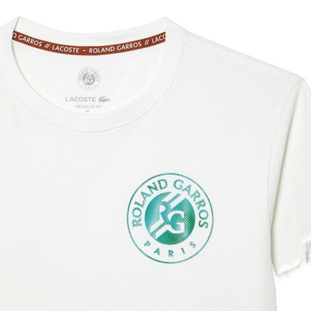 Мужская теннисная футболка Lacoste Sport Roland Garros Edition Logo T-Shirt - white