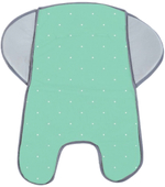 Матрасик в коляску МКО горошек на мятном