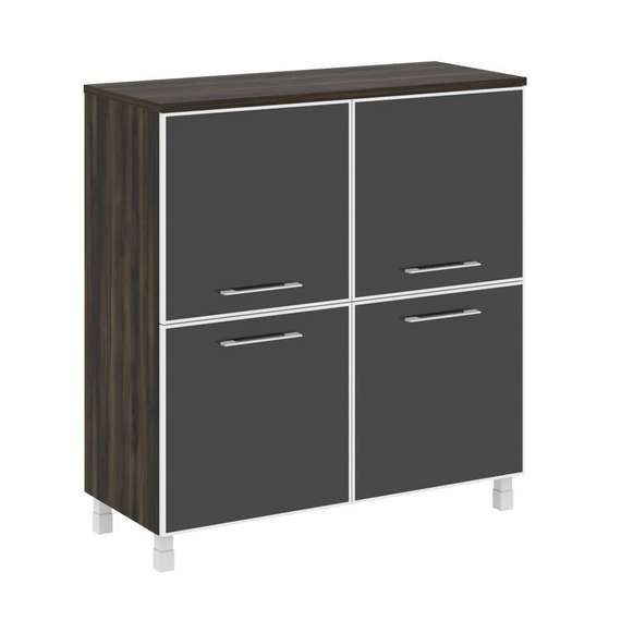 Yalta Шкаф квадратный LT.SD-1.2 R black Дуб Мали/Стекло Black 1098*452*1168