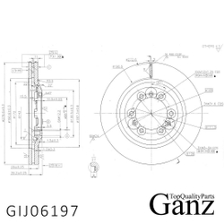 Диск тормозной передний с покрытием Safe ,Hover H5, Sailor, Wingle 3/5 d=280mm GANZ GIJ06197