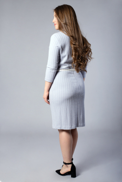 Трикотажное платье 1469оп, Серебро #133Са051469оп