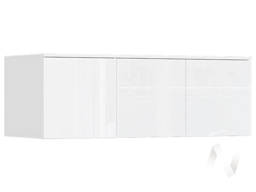 Антресоль к шкафу (1200) Норд (белый/белый глянец холодный)