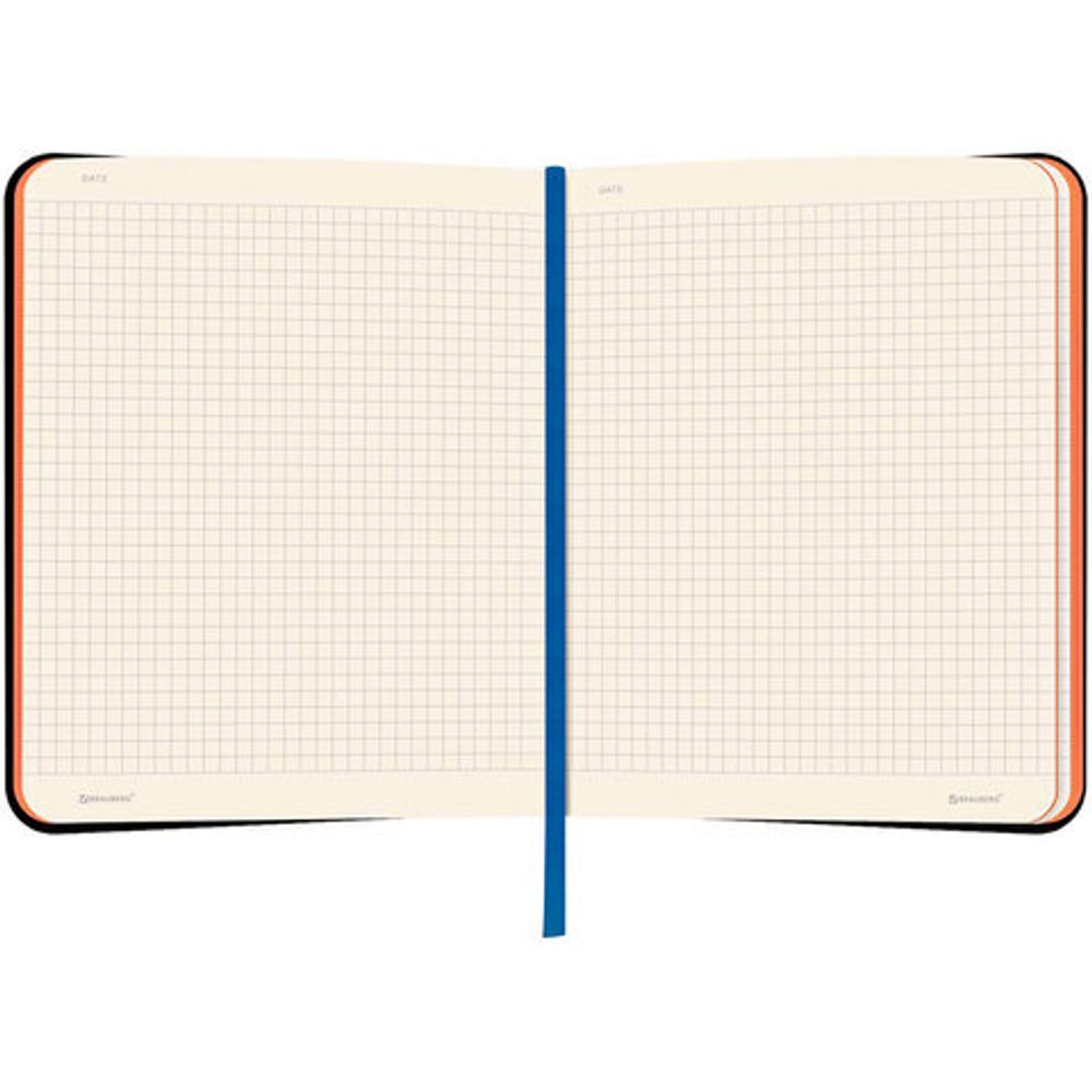 Тетрадь А5 (168х208 мм), 80 л., сшивка, клетка, под кожу, BRAUBERG VISTA, "Autumn", 403927