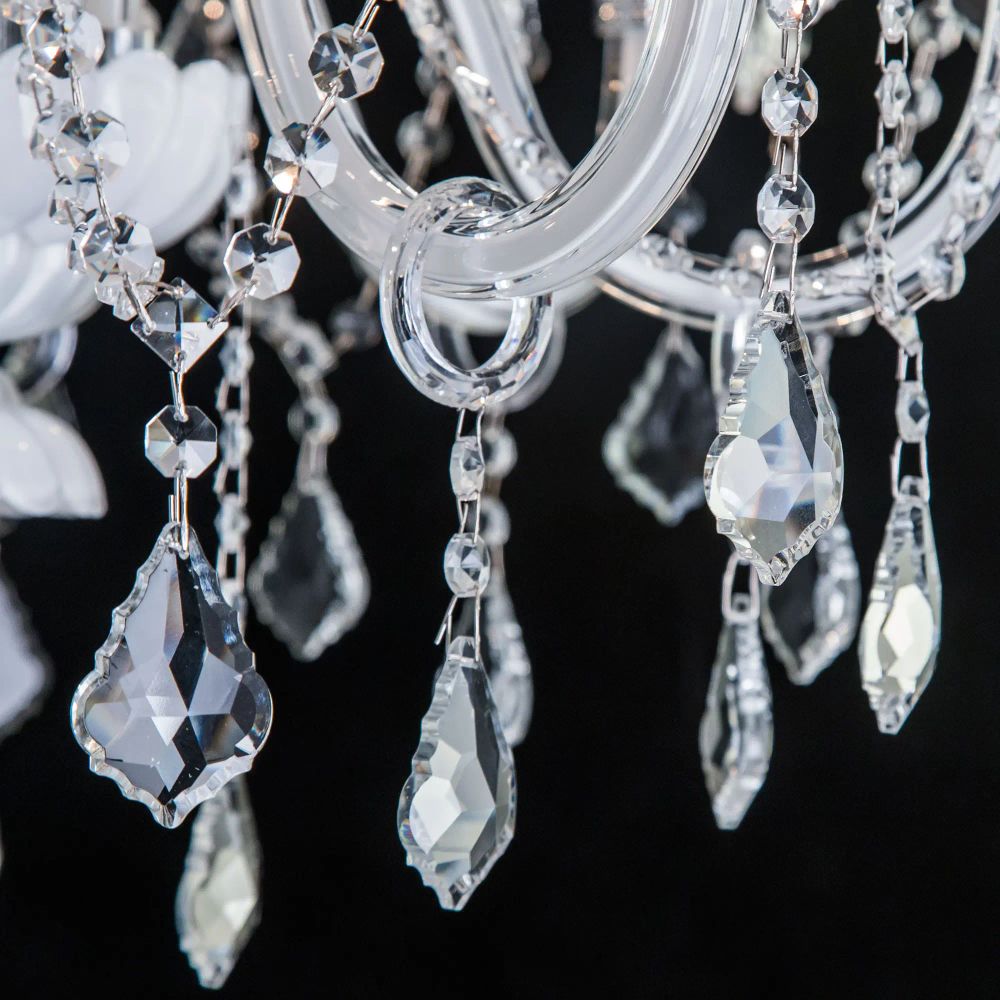 Citilux Финка CL353181 Люстра стеклянная подвесная Белая