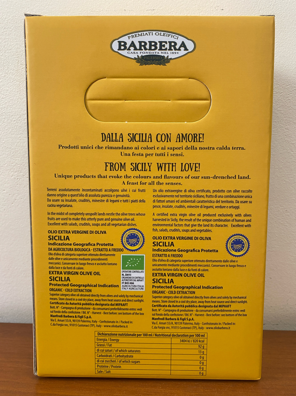 НАБОР ОЛИВКОВЫХ МАСЕЛ BARBERA 2*0,5 л, Италия