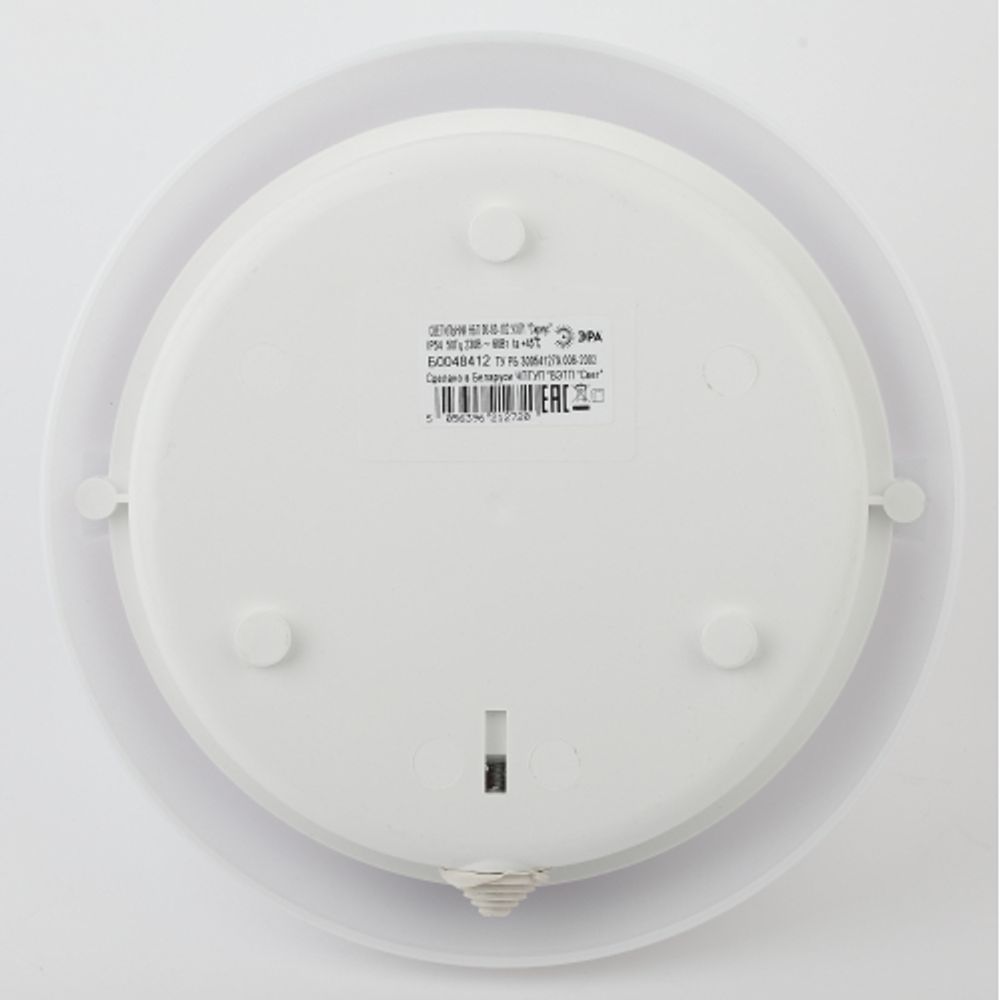 Светильник ЭРА НБП 06-60-102 с фото-шумовым датчиком Сириус IP54 E27 max 60Вт D220 круг белый акустический