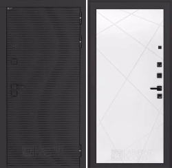 Входная металлическая дверь VOLCANO (Вулкан) Антрацит софт / 24 Лучи Белый софт (белый матовый, без текстуры)