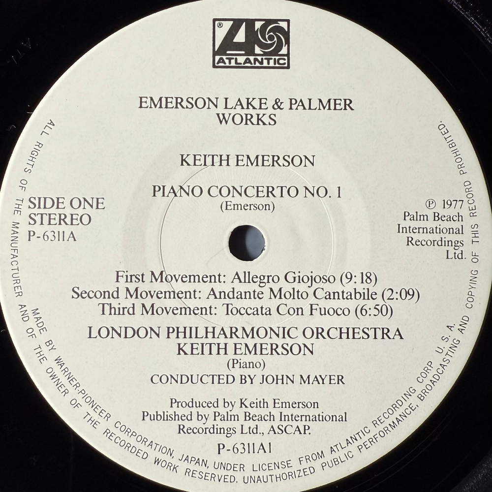 Emerson Lake & Palmer ‎– Works Volume 1 2LP (Япония 1977г.)