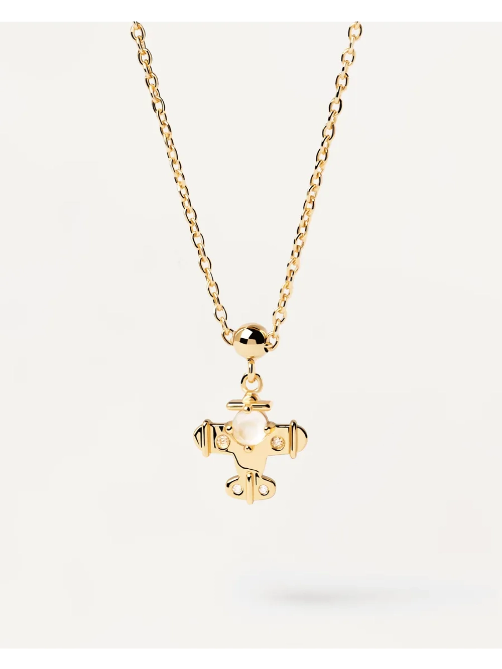 Подвеска-шарм женская PDPaola Plane серебро 925 пробы покрытое золотом 750 пробы CH01-022-U