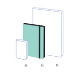 Ежедневник недатированный, А5, 136л., кожзам, Berlingo "Instinct", черный/мятный, с резинкой