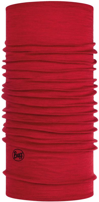Шерстяной шарф-труба Buff Wool midweight Solid Red Фото 1