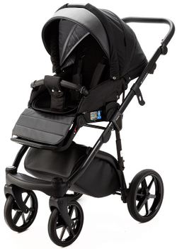 Детская коляска Adamex Nola 2 в 1 N-PS1 TIP (ЧЕРН.+ ЧЕРН.КОЖА)