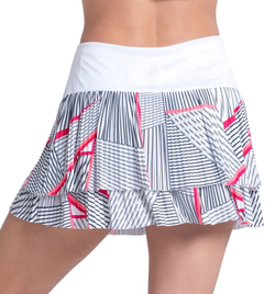 Теннисная юбка Lucky in Love Geo Glow Pleated - white