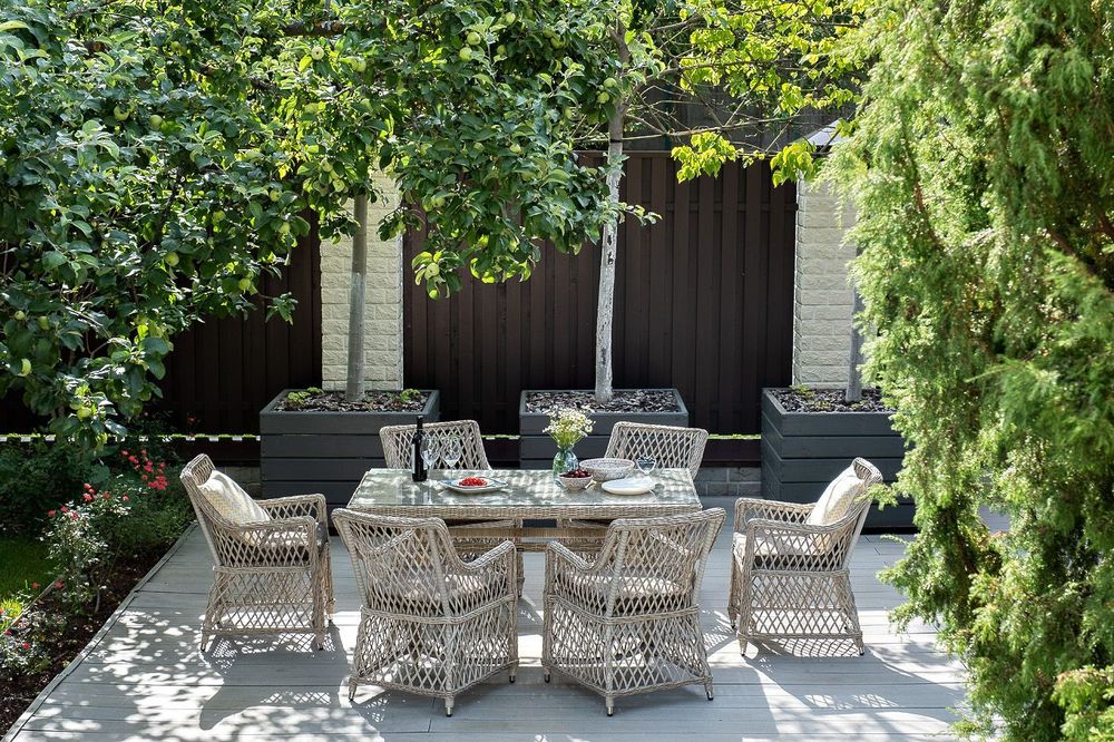 "Латте" обеденная группа плетеная, цвет бежевый