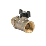Кран шаровый со сгоном 1/2" бабочка с биркой LD Pride