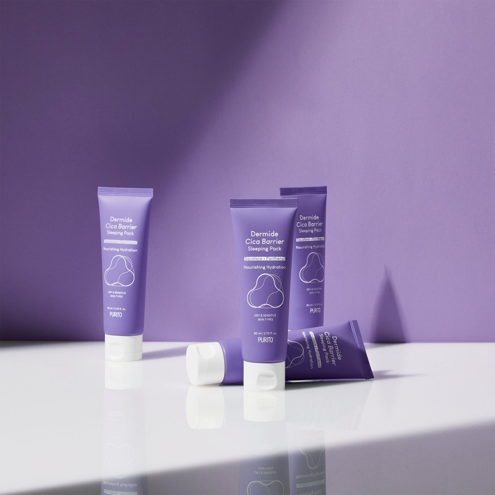 Purito Dermide Cica Barrier - увлажняющий ночной крем с керамидами /   80  ml  / GTIN 8809563100309