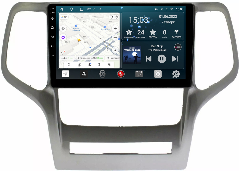 Магнитола для Jeep Grand Cherokee 2010-2013 - Redpower 318 Android 10, ТОП процессор, 6Гб+128Гб, CarPlay, SIM-слот