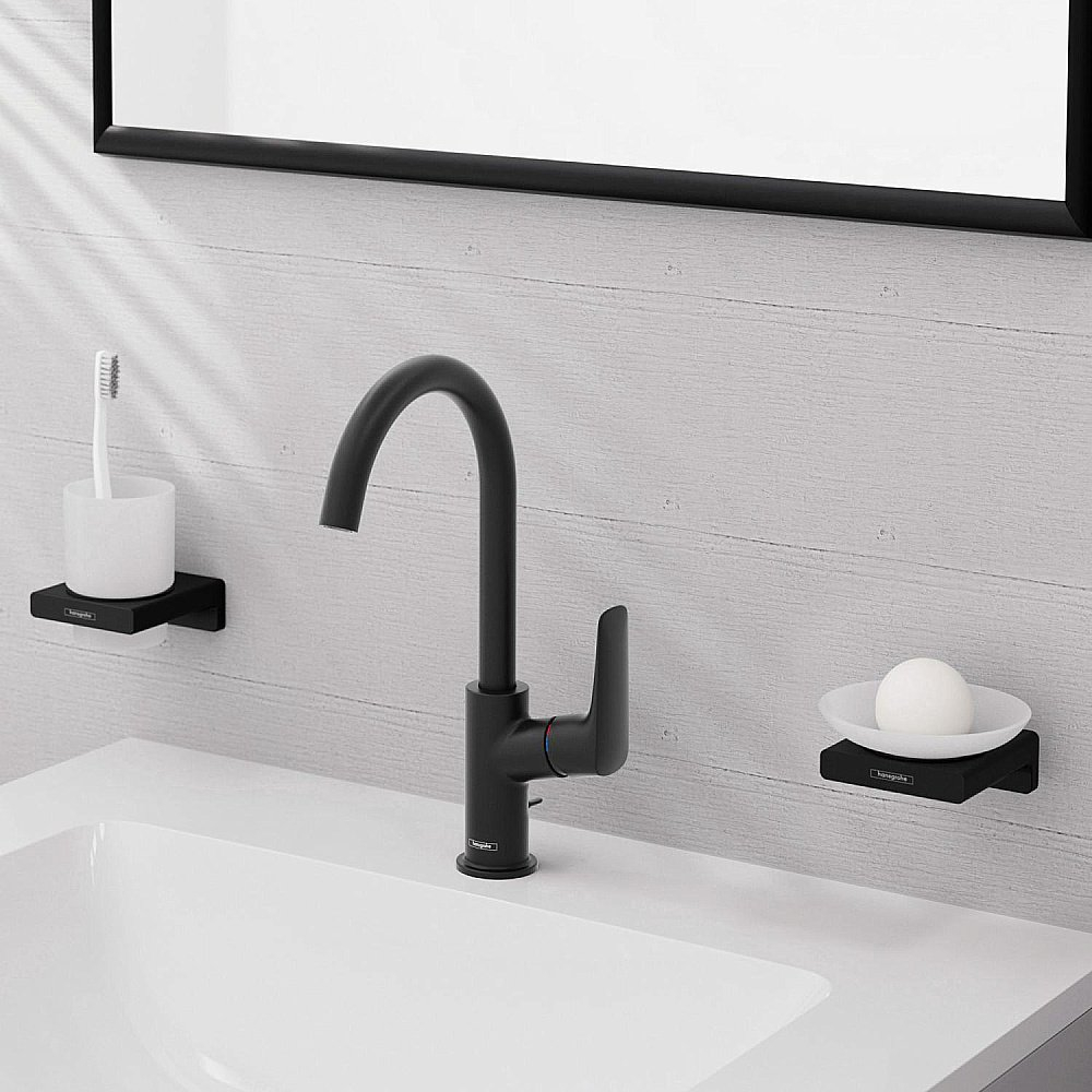 Смеситель для раковины Hansgrohe Logis 71130670 черный матовый