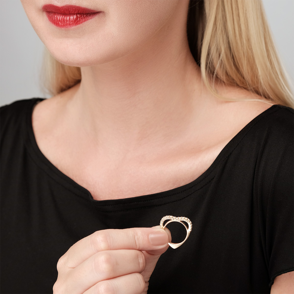 "Меави" кольцо в золотом покрытии из коллекции "Teona" от Jenavi