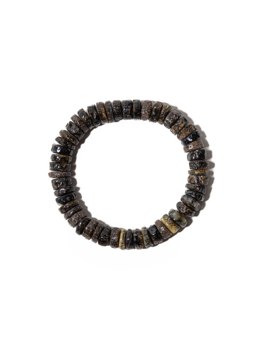 Браслет из цельного калининградского янтаря, диаметр бусин 1 см