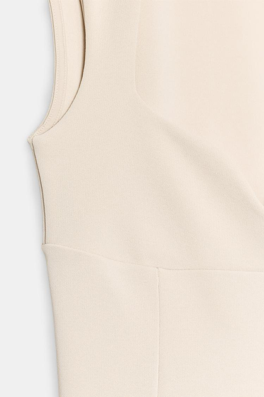 ZARA ПЛАТЬЕ С ВЫРЕЗОМ СЕРДЕЧКОМ, ЭКРЮ