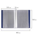 Папка с 40 вкладышами, Brauberg стандарт, 700мкм, корешок 25мм, синяя