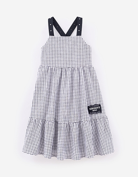 Платье-сарафан клетка