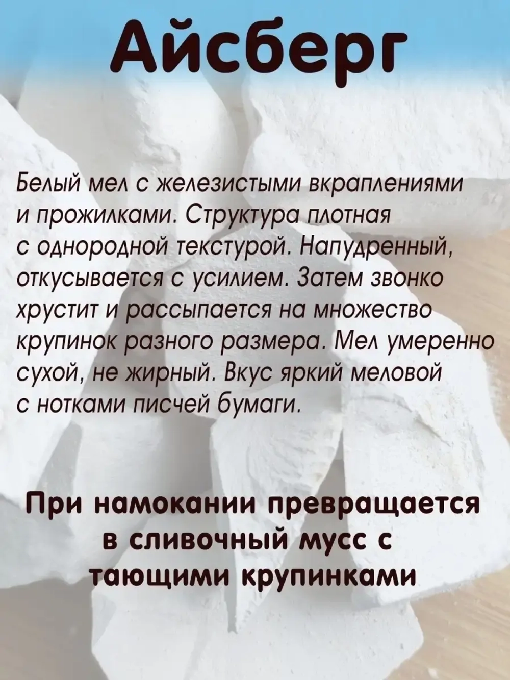 Мел для еды, пищевой, съедобный 300гр.