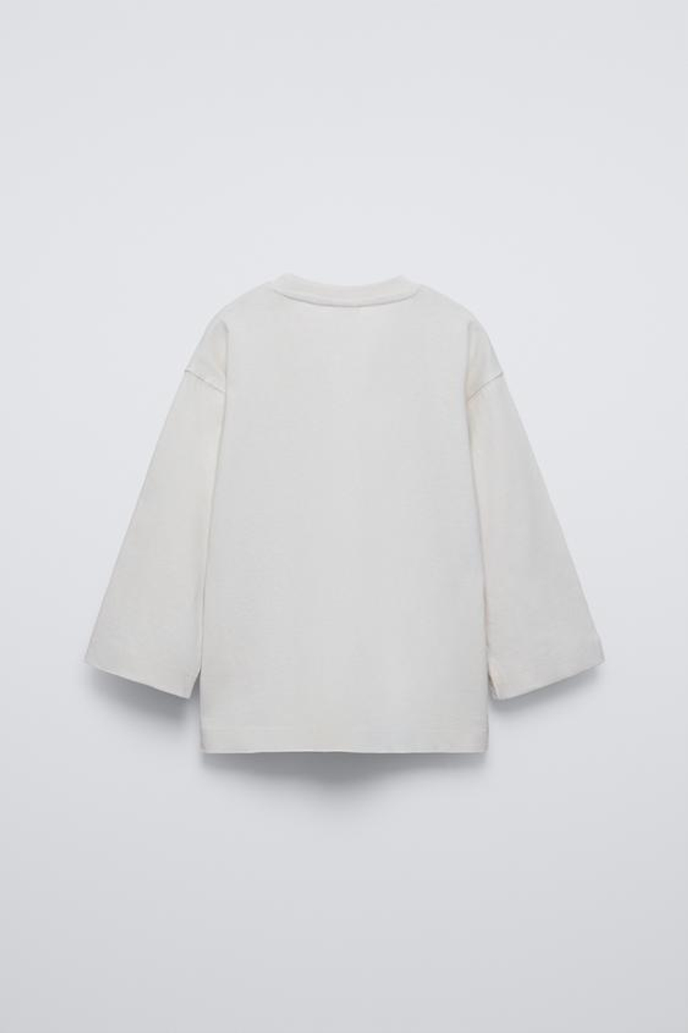 ZARA ФУТБОЛКА С ПРИНТОМ «СЕРДЕЧКИ И ЦВЕТЫ», ЦВЕТ ЛЬДА