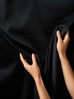 Шелк оптом mulberry с эластаном, Китай, черный 170