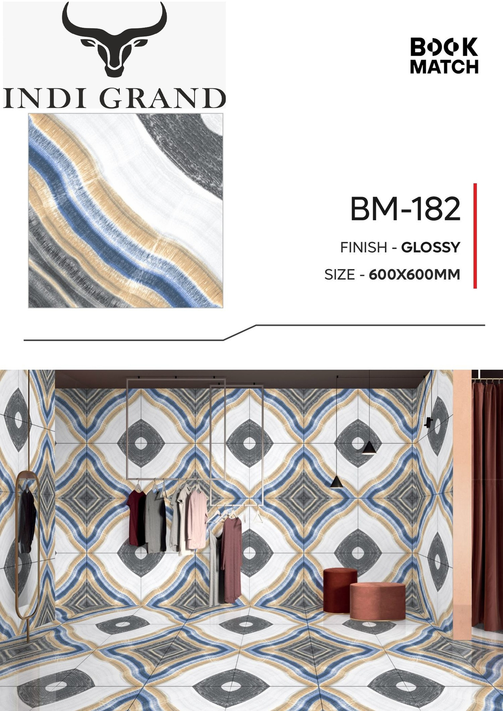 Керамогранит Book Match BM-182 60х60
