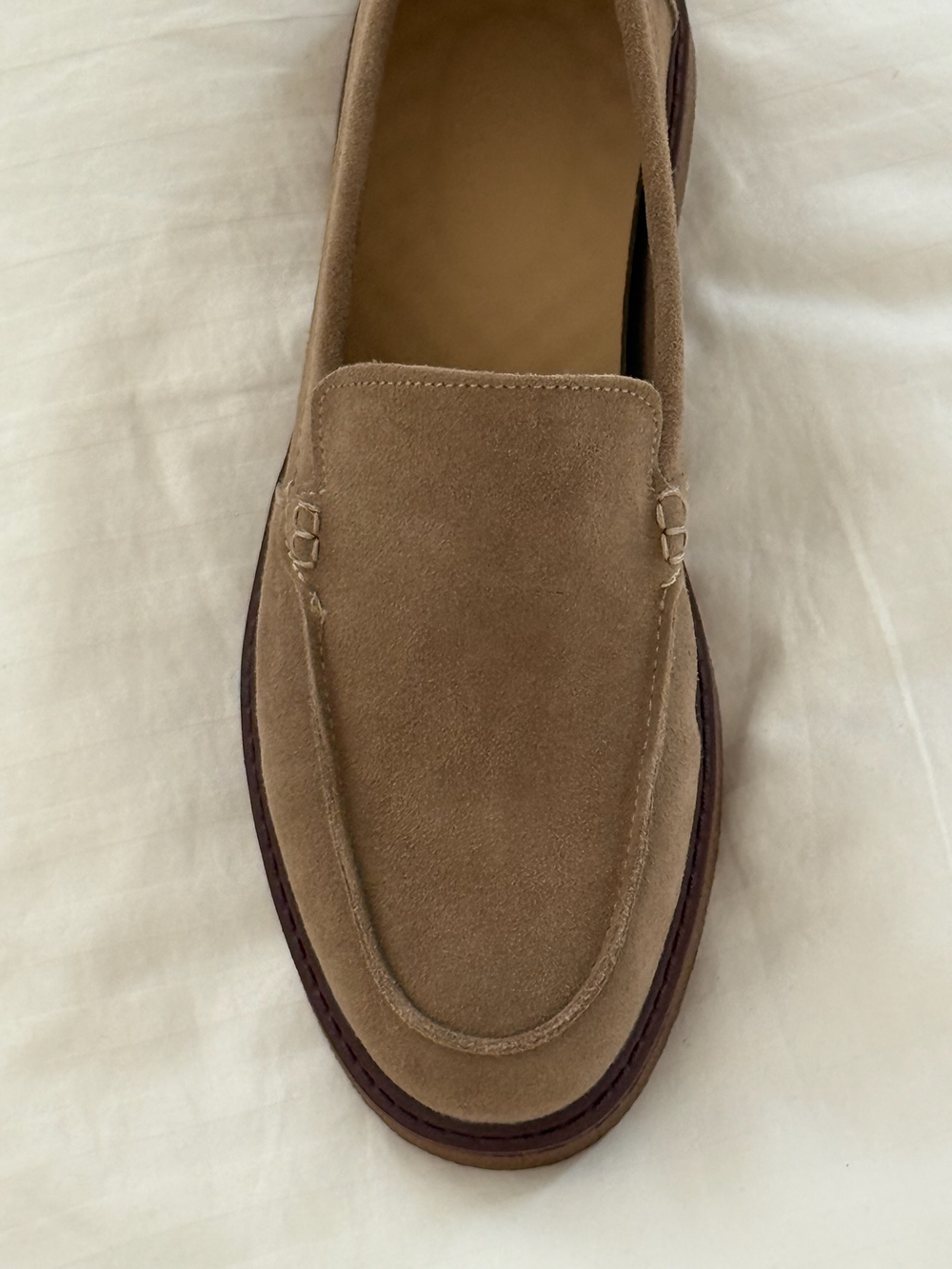 Лоферы из натуральной замши