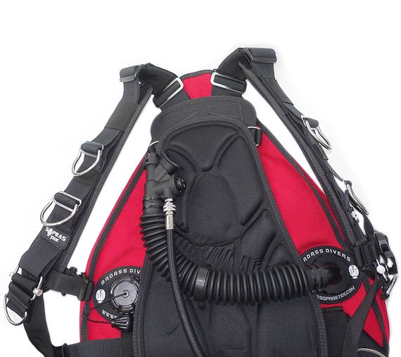 Подвесная система Sopras Sub с крылом для конфигурации Sidemount Rec красный