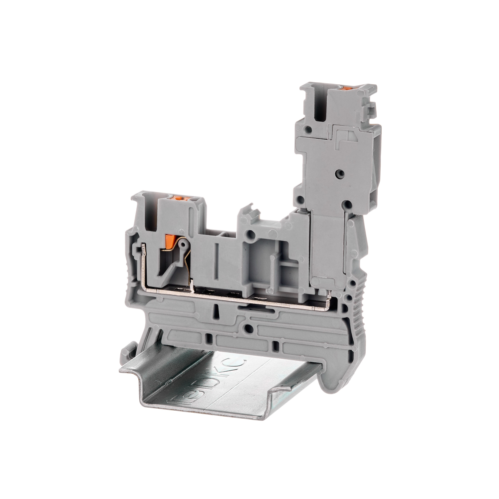 Штекер зажим push-in, 1 точка подключения, 2.5 кв.мм, серая