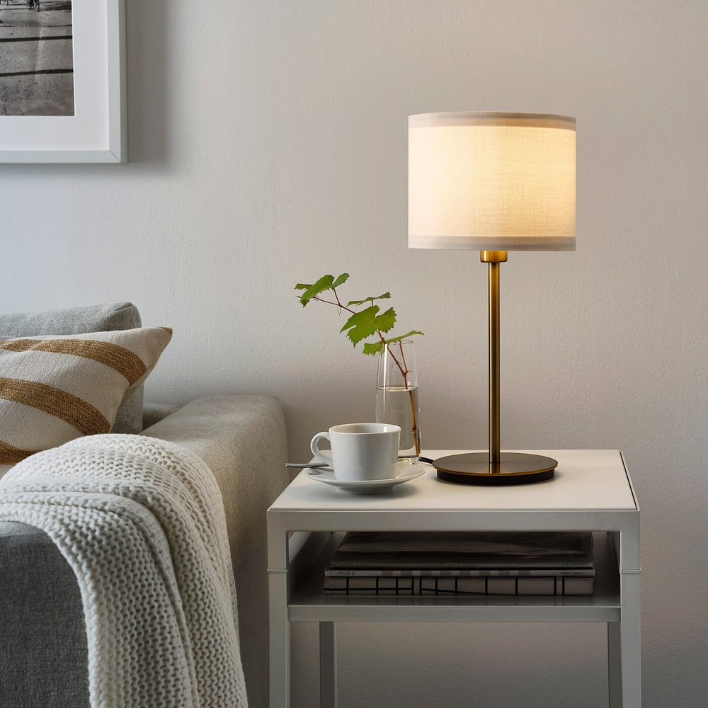 IKEA SKAFTET  (ИКЕА СКАФТЕТ)  -  Основание настольной лампы, цвет латуни, 30 см