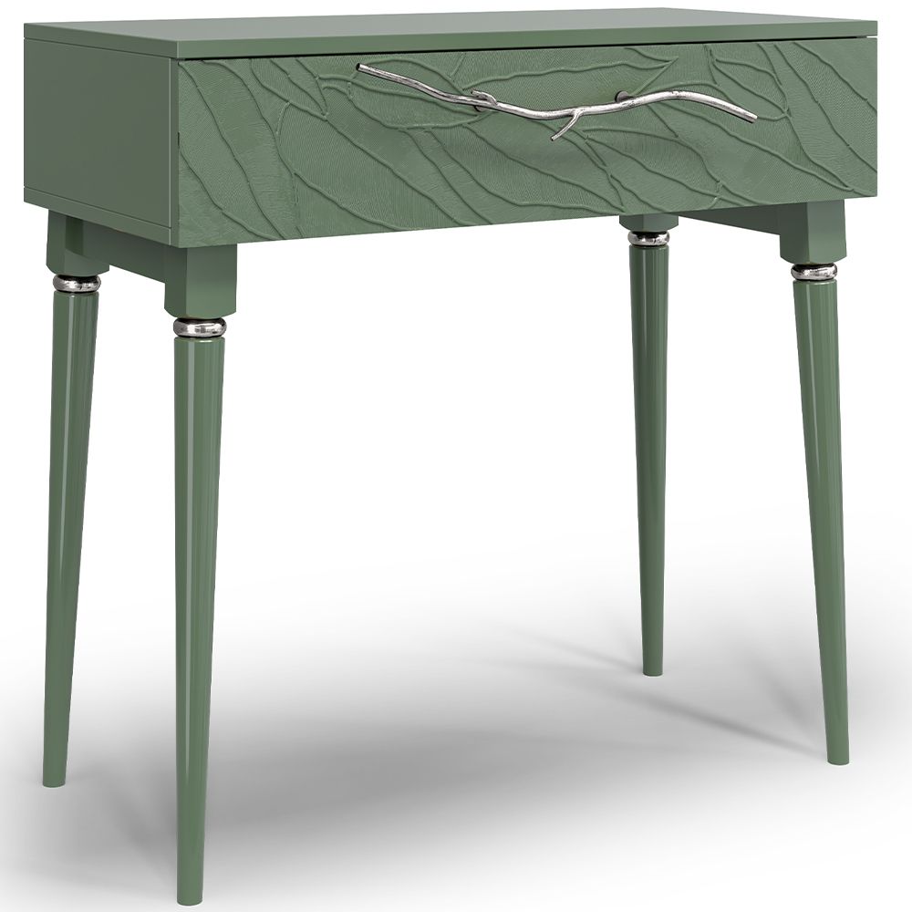 Консоль Арт Колор leaves Классик Сильвер Зеленый нефрит