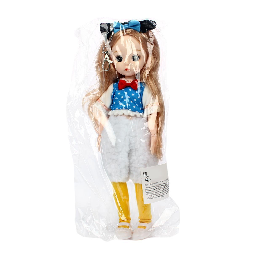 Кукла Классическая 31см с бантиками, шарнирная, пакет YX209