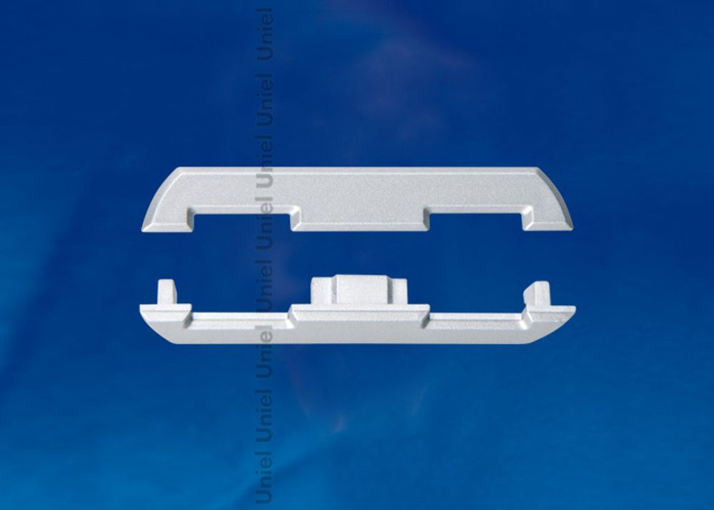 UFE-N08 SILVER B POLYBAG Набор аксессуаров для алюминиевого профиля. Заглушки (4 шт., пластик). Цвет серебро. ТМ Uniel