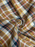 Ткань плательная в клетку (Италия) шерсть/вискоза/поламид ш-145см цена за 1 м