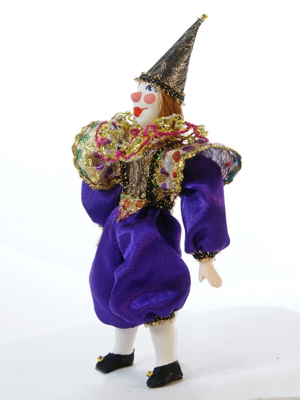 Кукла фарфоровая Клоун на елку