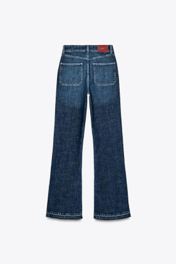 ZARA ДЖИНСЫ Z1975 BOOTCUT С ВЫСОКОЙ ПОСАДКОЙ, СИНИЙ