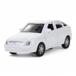 Модель ин. мет. "Lada Priora" 12см. двери, багаж, белый, коробка PRIORA-12-WH (Технопарк)