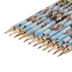 Карандаш ч/г НВ дер. "Зубастик" с ластиком, корп. шестигран. (Mazari) (Комплект 12шт.)