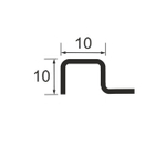 СРП 10*10мм "HG" 2,7м Золото шлиф. 0,8мм Р-об. фриз стальной