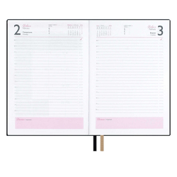 Ежедневник датированный 2026 ESCALADA, А6, 120 л., арт. 70315/ 20 БЕЙБИСКИН ЧЁРНЫЙ (кожзам: 105x150 мм, мягкий переплёт, материал обложки: искусственная кожа "Бейбискин"; декор: тиснение фольгой; способ крепления блока: ниткошвейный; вн. блок: 120 л.