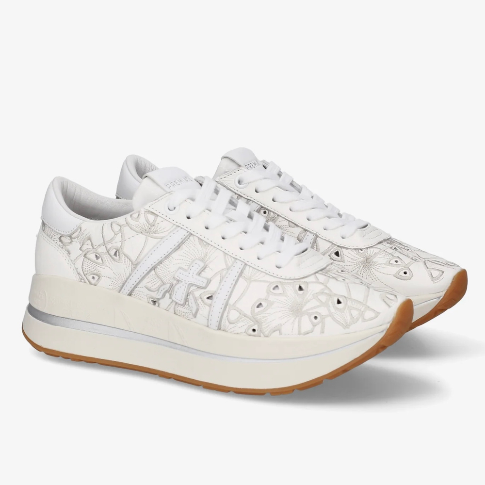 Кожаные кроссовки Premiata Bethcoin 8153 с перфорацией